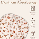 Neutral Rainbow Muslin Burp Cloths, 6 Pc