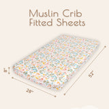 Floral Muslin Crib Sheets, 2 pc