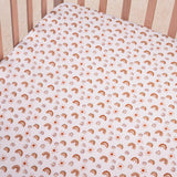 Neutral Rainbow Muslin Crib Sheets, 2 pc