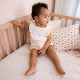 Neutral Rainbow Muslin Crib Sheets, 2 pc