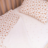 Neutral Rainbow Muslin Crib Sheets, 2 pc