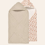 Neutral Rainbow Hooded Bath Towels for Infants, 2 pc