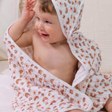 Neutral Rainbow Hooded Bath Towels for Infants, 2 pc