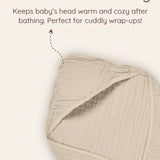 Neutral Rainbow Hooded Bath Towels for Infants, 2 pc