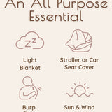 Neutral Rainbow Breastfeeding Nursing Cover