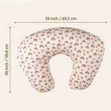Neutral Rainbow Muslin Nursing Pillow Cover, 2 pc
