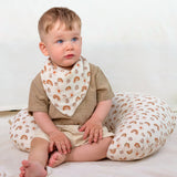 Neutral Rainbow Muslin Nursing Pillow Cover, 2 pc