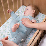 Neutral Blue Footless Baby Pajamas