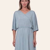 Neutral Blue Maternity Dress