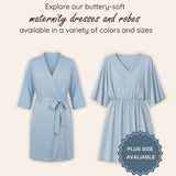 Neutral Blue Maternity Robe