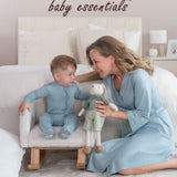 Neutral Blue Maternity Robe