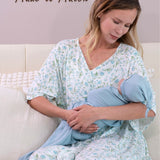 Neutral Blue Newborn Receiving Blankets Set