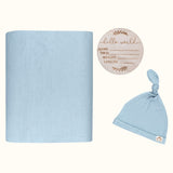 Neutral Blue Newborn Receiving Blankets Set