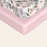 Botanical Pink Fitted Crib Sheets Girl, 2 Pc