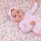 Botanical Pink Fitted Crib Sheets Girl, 2 Pc