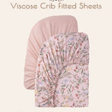 Botanical Pink Fitted Crib Sheets Girl, 2 Pc