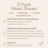 Botanical Pink Fitted Crib Sheets Girl, 2 Pc