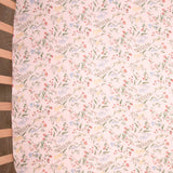 Botanical Pink Fitted Crib Sheets Girl, 2 Pc