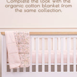 Botanical Pink Fitted Crib Sheets Girl, 2 Pc
