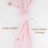 Botanical Pink Knotted Baby Gowns, 2 Pc