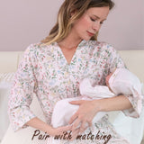 Botanical Pink Knotted Baby Gowns, 2 Pc