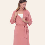 Pink Maternity Robe