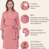 Pink Maternity Robe