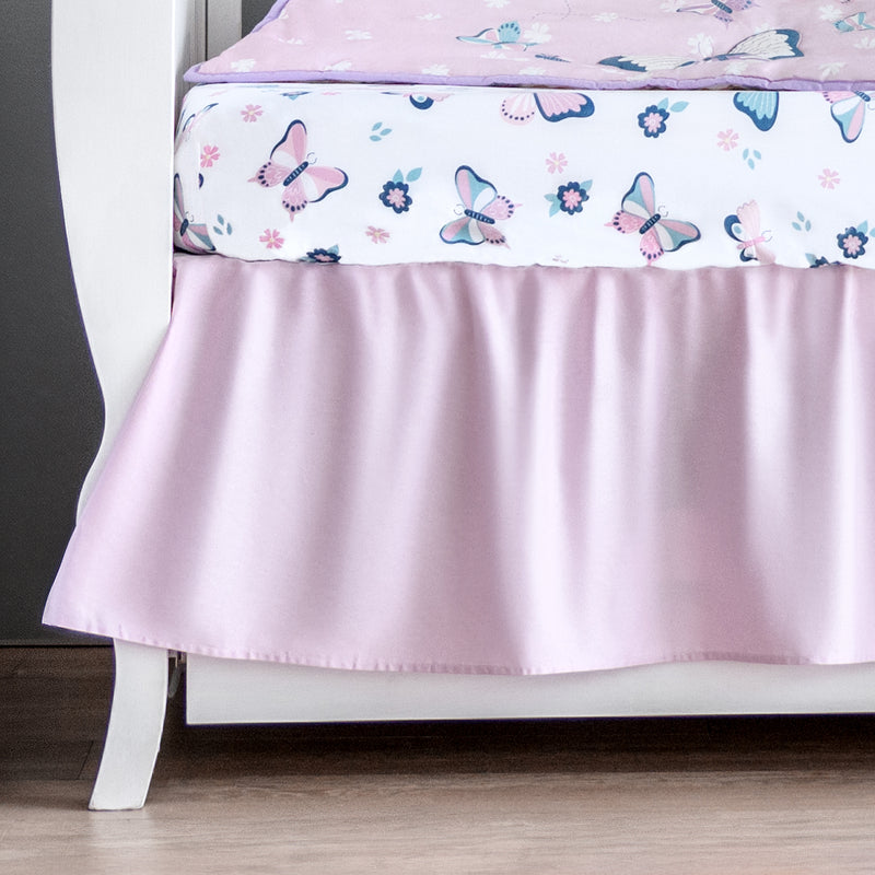 Light pink crib skirt best sale