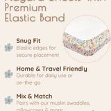 Floral Muslin Playard Sheets, 2 pc