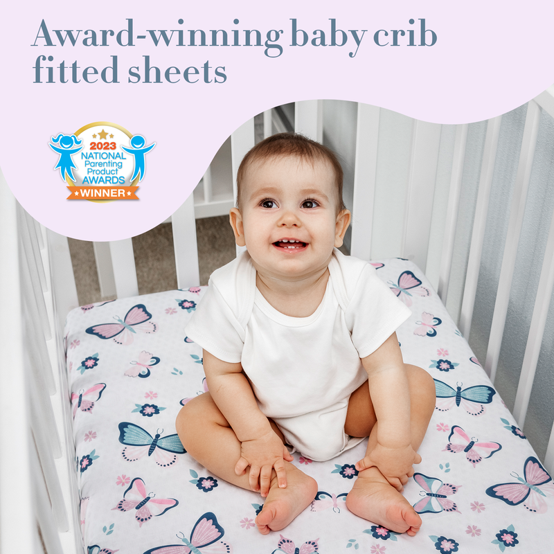 My Little Zone 2 Pack Crib Fitted Sheets (White - Light Pink)