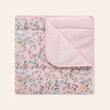 Organic Cotton Baby Blanket Botanical Pink
