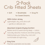 Floral Cotton Crib Sheets, 2 Pc