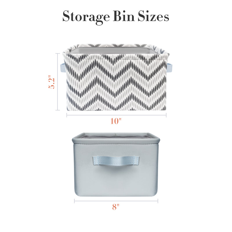 My Little Zone - 2 Pack Baby Storage Bins (Blue Grey)