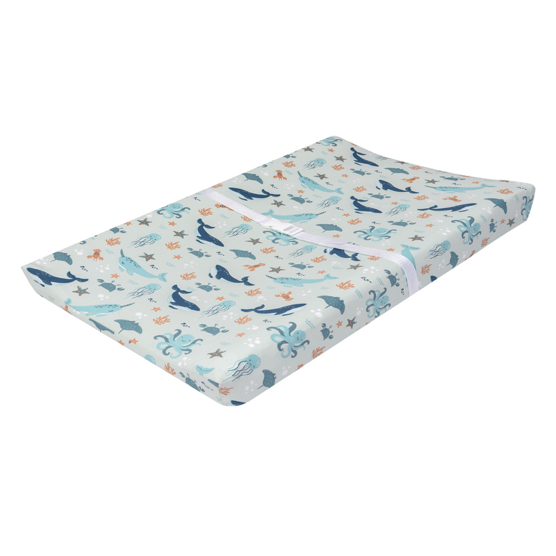 My Little Zone 2 Pack Changing Pad Covers Teal White