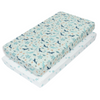My Little Zone 2 Pack Crib Fitted Sheets  (Teal - White)