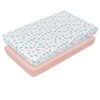 My Little Zone 2 Pack Crib Fitted Sheets (Coral Pink - White)
